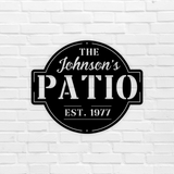 Family Name Patio Metal Sign