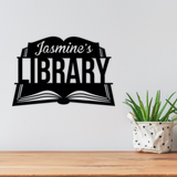 Library Personalized Metal Sign
